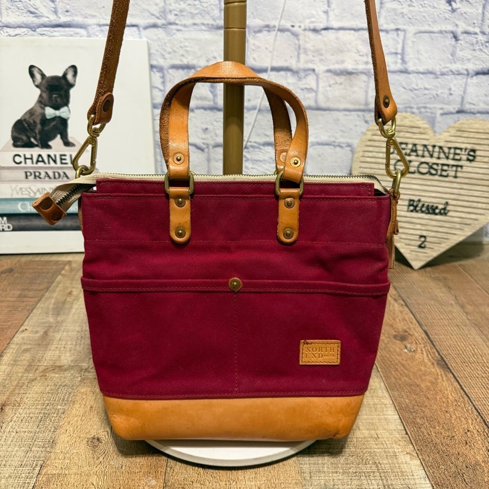 North end bag co The Leona deep red
